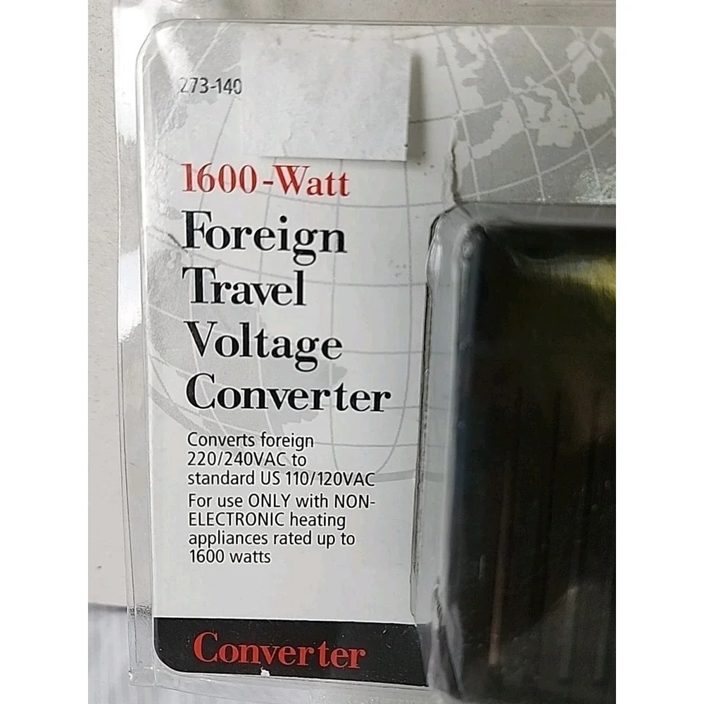 Radio Shack 273-140 Foreign Travel Voltage Converter Up‎ To 1600W Open Box